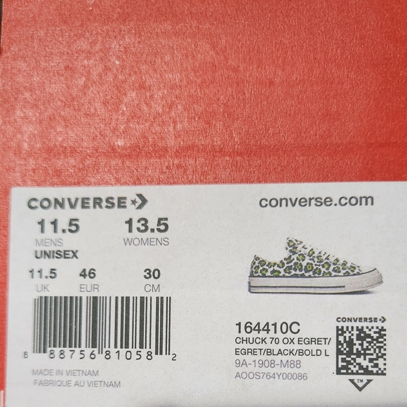 NWT Converse Chuck Taylor 70 OX Archive Print Leopard 164410C - Picture 12 of 12